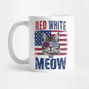 Red White And meow Mug